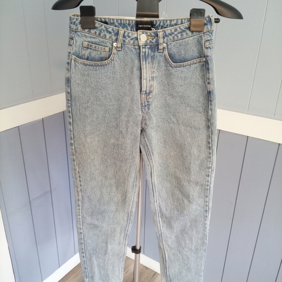 Frank & Oak Light Blue Straight Leg Jeans - Picture 1 of 5